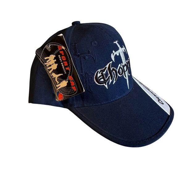 NEW West Coast Choppers Sword Blue Denim Baseball Cap Hat Motorcycle - Picture 6 of 9